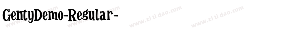 GentyDemo-Regular字体转换