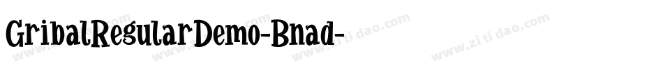 GribalRegularDemo-Bnad字体转换