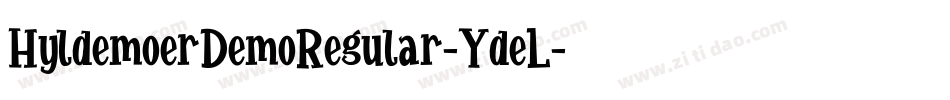 HyldemoerDemoRegular-YdeL字体转换