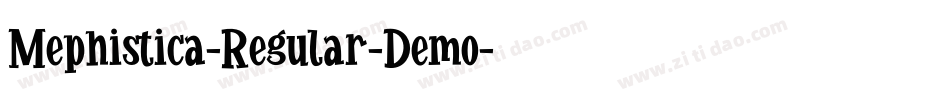 Mephistica-Regular-Demo字体转换