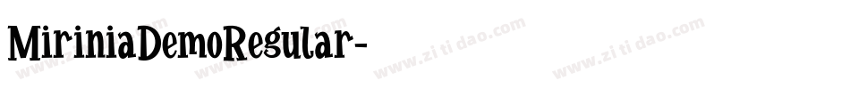 MiriniaDemoRegular字体转换