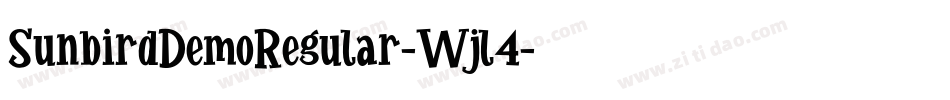 SunbirdDemoRegular-Wjl4字体转换
