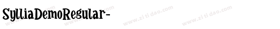 SylliaDemoRegular字体转换