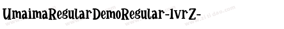 UmaimaRegularDemoRegular-1vrZ字体转换