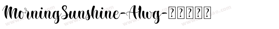 MorningSunshine-A1wg字体转换