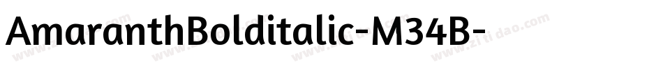 AmaranthBolditalic-M34B字体转换