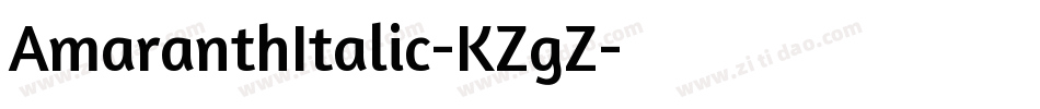 AmaranthItalic-KZgZ字体转换