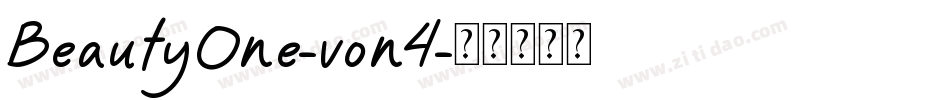 BeautyOne-von4字体转换