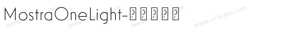 MostraOneLight字体转换