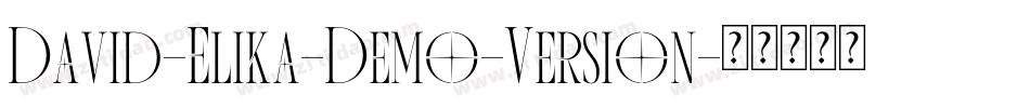 David-Elika-Demo-Version字体转换