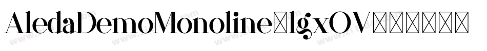 AledaDemoMonoline-lgxOV字体转换