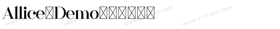 Allice-Demo字体转换
