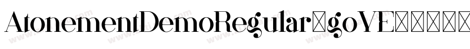 AtonementDemoRegular-goYE字体转换 AtonementDemoRegular-goYE字体转换