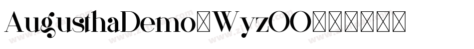 AugusthaDemo-WyzOO字体转换