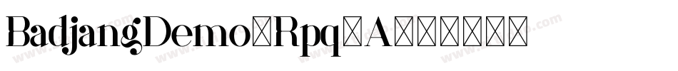 BadjangDemo-Rpq4A字体转换 BadjangDemo-Rpq4A字体转换