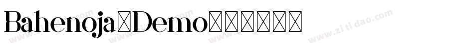 Bahenoja-Demo字体转换