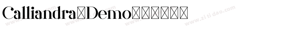 Calliandra-Demo字体转换