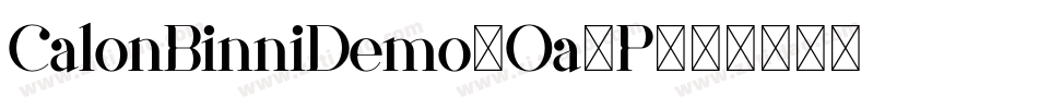 CalonBinniDemo-Oa1P字体转换