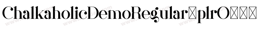 ChalkaholicDemoRegular-plrO字体转换