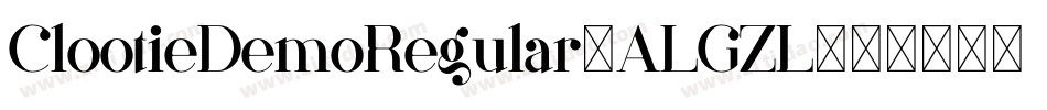 ClootieDemoRegular-ALGZL字体转换