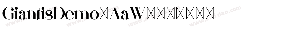 GiantisDemo-AaW7字体转换