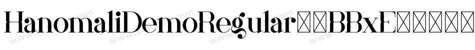 HanomaliDemoRegular-7BBxE字体转换
