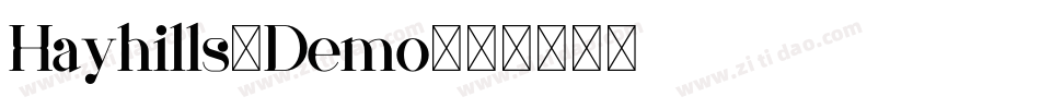 Hayhills-Demo字体转换