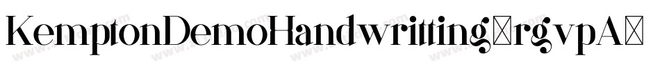 KemptonDemoHandwritting-rgvpA字体转换