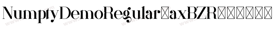 NumptyDemoRegular-axBZR字体转换