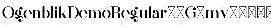 OgenblikDemoRegular-1G2mv字体转换