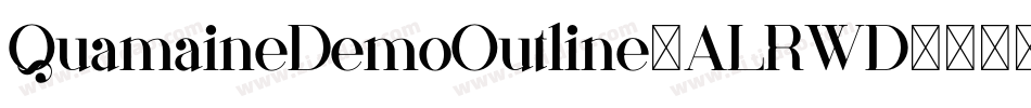 QuamaineDemoOutline-ALRWD字体转换