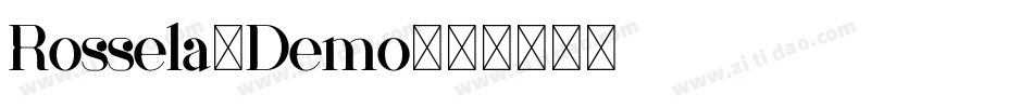 Rossela-Demo字体转换