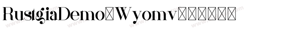RustgiaDemo-Wyomv字体转换