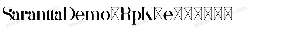 SaranttaDemo-RpK9e字体转换
