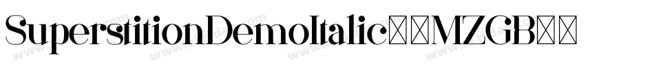 SuperstitionDemoItalic-8MZGB字体转换