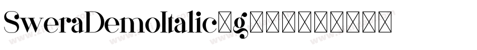 SweraDemoItalic-g871字体转换