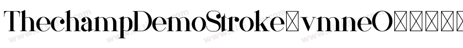 ThechampDemoStroke-vmneO字体转换