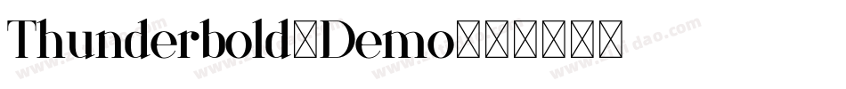 Thunderbold-Demo字体转换