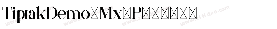 TiptakDemo-Mx4P字体转换