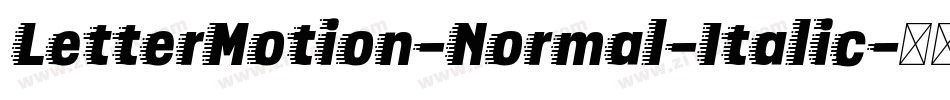 LetterMotion-Normal-Italic字体转换