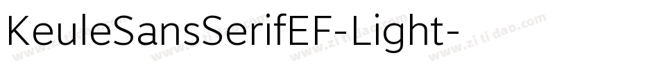 KeuleSansSerifEF-Light字体转换