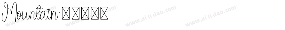 Mountain字体转换