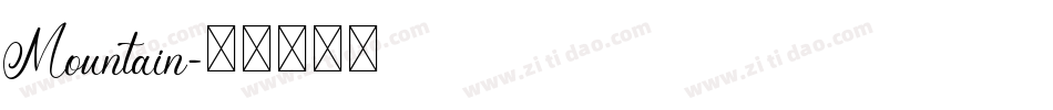 Mountain字体转换