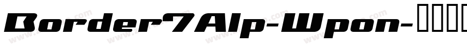 Border7Alp-Wpon字体转换