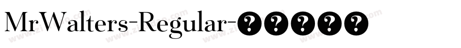 MrWalters-Regular字体转换
