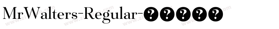 MrWalters-Regular字体转换