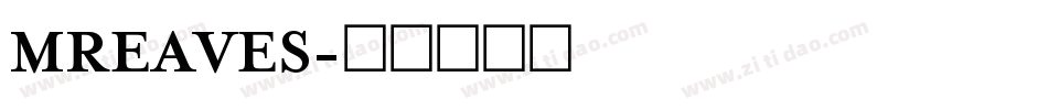 MREAVES字体转换