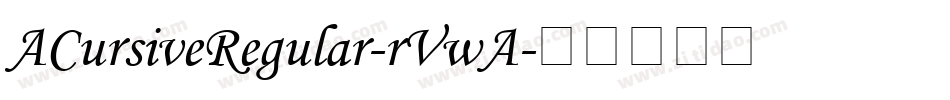 ACursiveRegular-rVwA字体转换