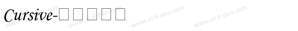 Cursive字体转换