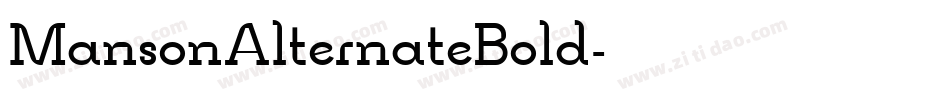 MansonAlternateBold字体转换